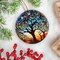 Touber Tree of Life Ornament, Christmas Decoration, Holiday Present Idea, Heirloom Keepsake, Round Ceramic, Bauble Present, Tree of Life